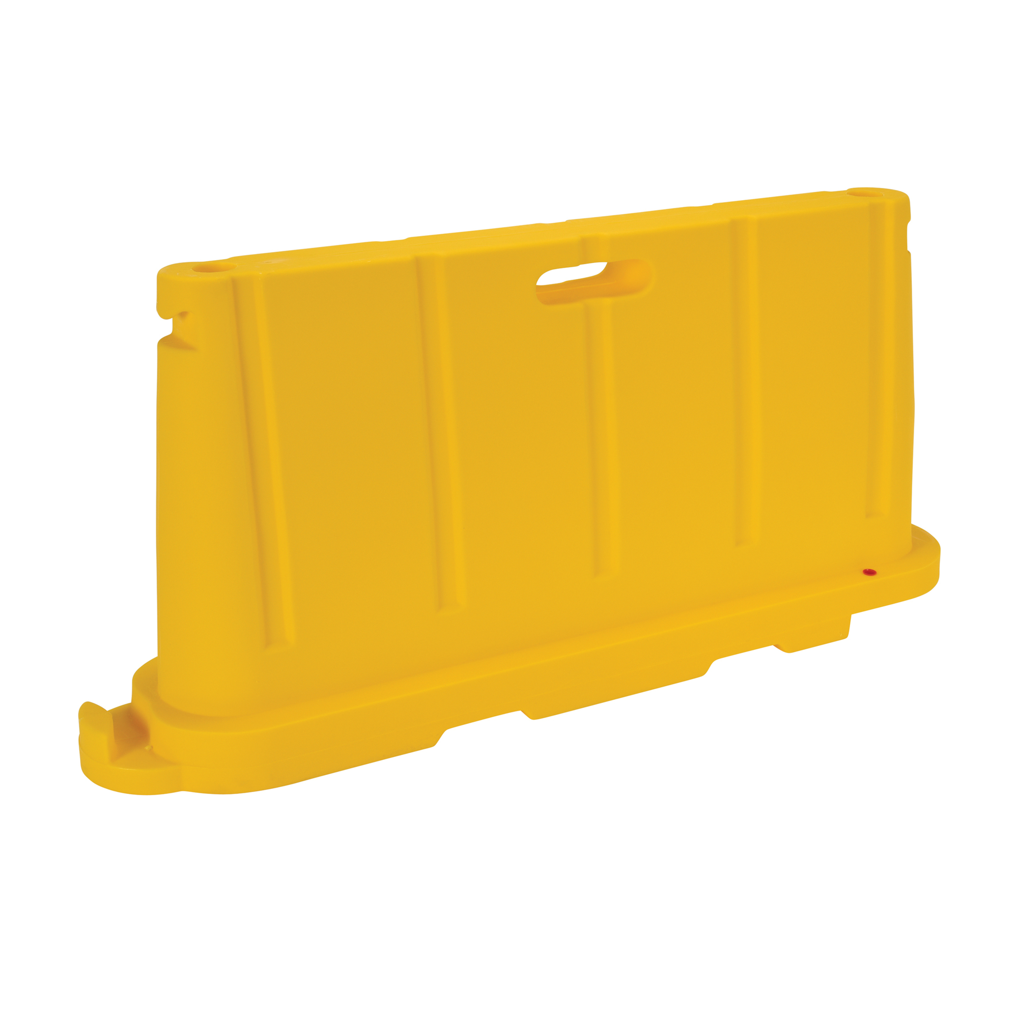 Vestil Stackable Poly Barricade - Yellow, Fillable, Forklift Slots, Model# BCD-7636-YL
